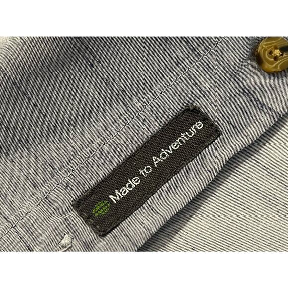 Exofficio Gray Long Sleeve INSECT SHIELD BugsAway Hiking Shirt M Medium EUC - Picture 3 of 4